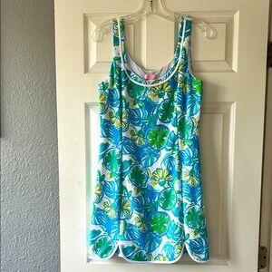 Lilly Pulitzer Sweet and Sour Lola shift dress with lemon lime stretch fabric
